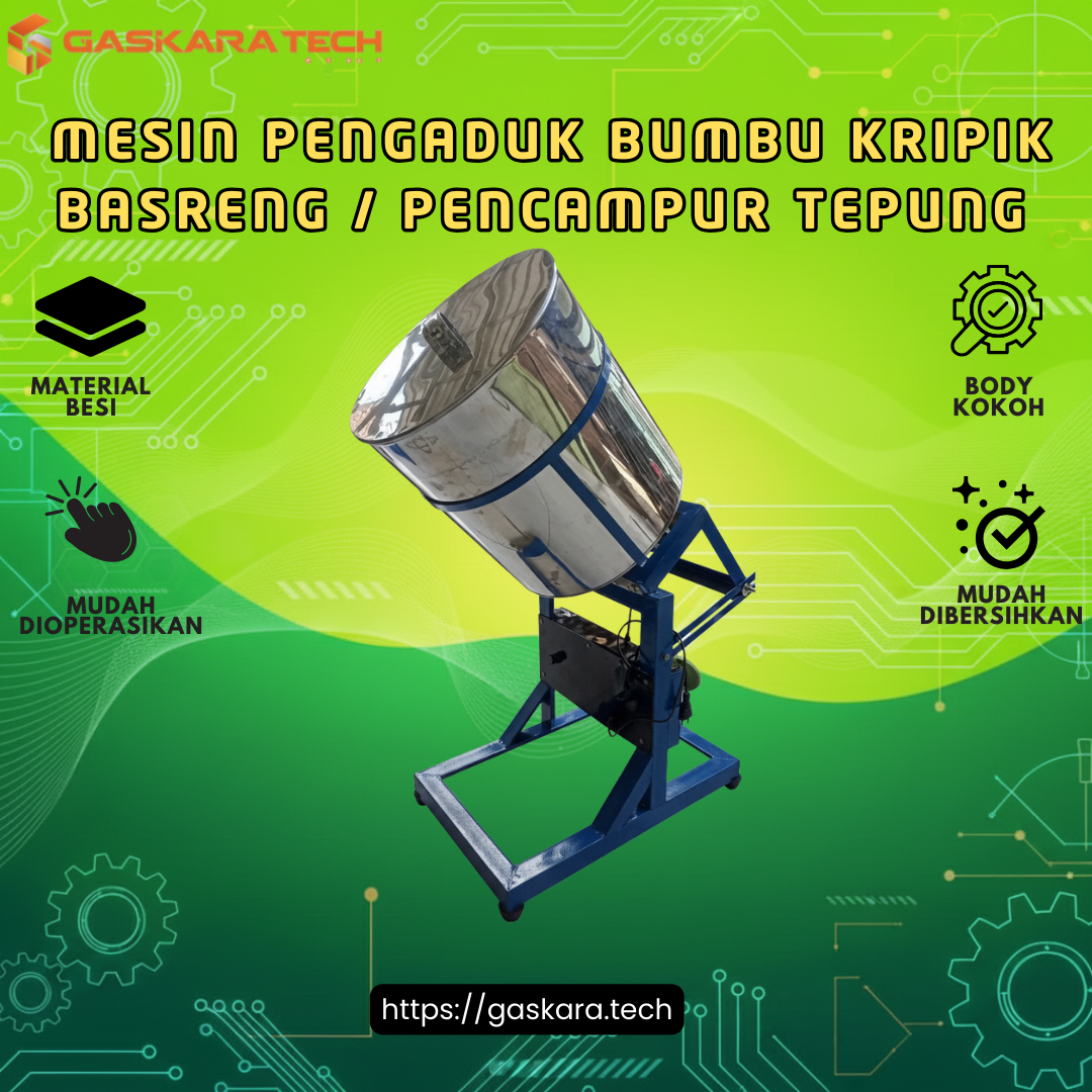 Mesin Pengaduk Bumbu Kripik Basreng / Pencampur Tepung Jumbo